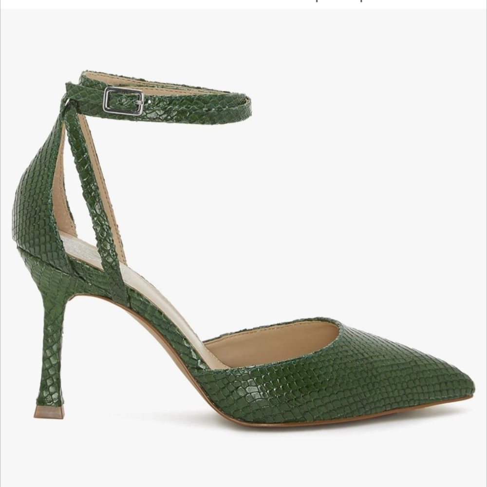 NIB Vince Camuto Green Snakeskin Heels